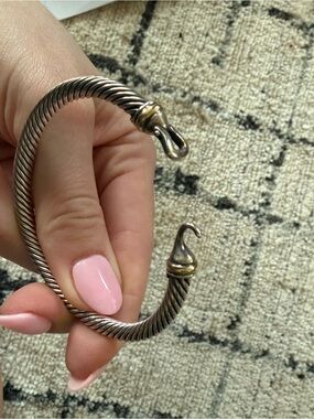 David Yurman 5MM Buckle Bracelet Silver/18K (original receipt included)